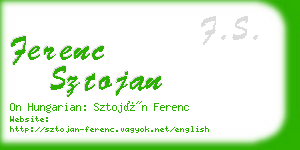ferenc sztojan business card